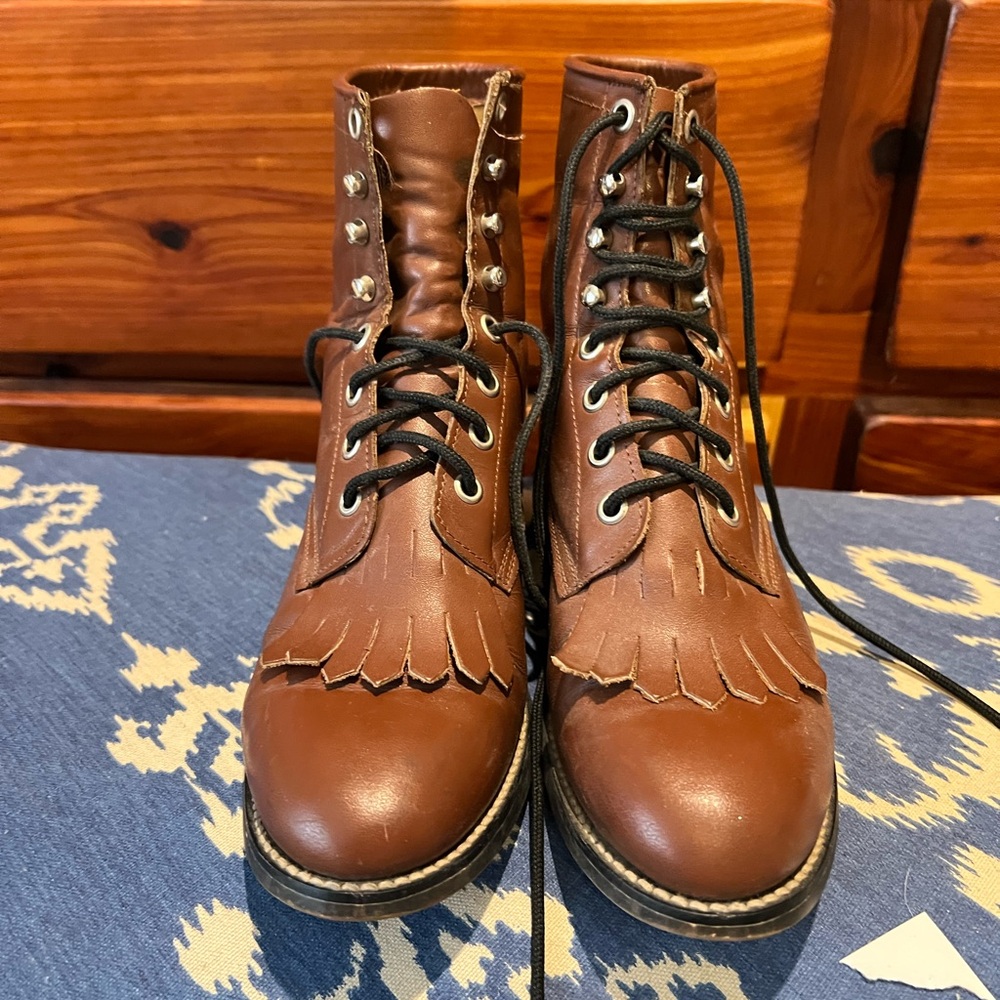 Justin Lace Up Ropers